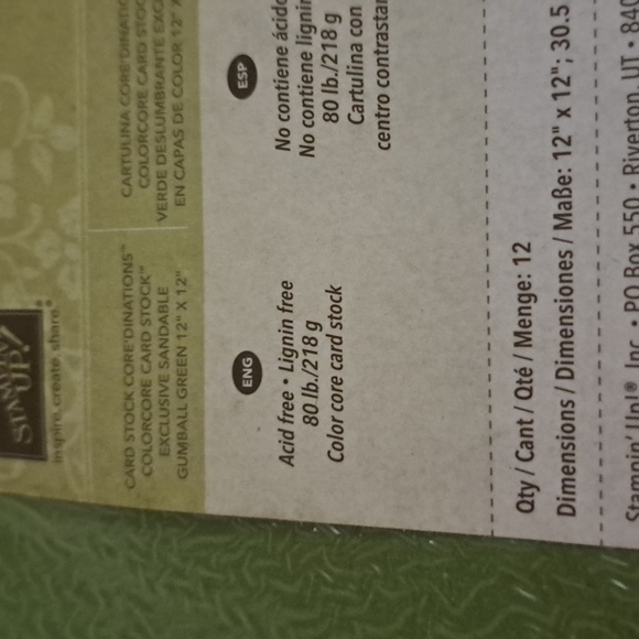 Stampin Up cardstock 12 x 12 36 sheets in 3 packages - Picture 3 of 7